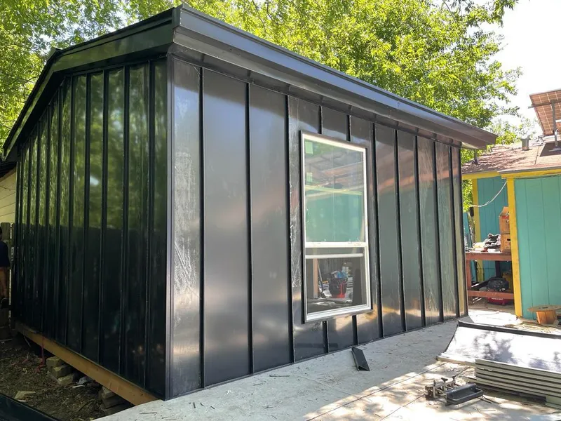 Black standing seam metal wall panels for Metal Roof Installation in Palm Springs